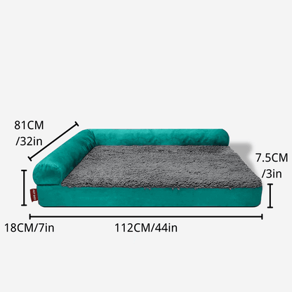 Orthopedic L-shaped Dutch Velvet Dog Bed